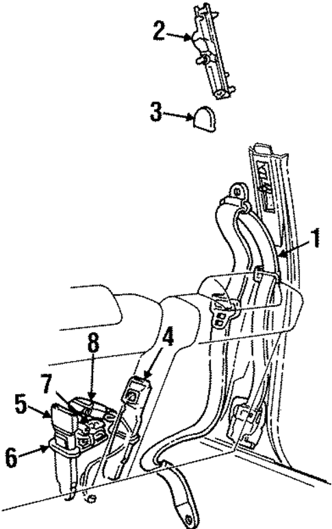 Seat Belt for 1999 Lincoln Town Car #0