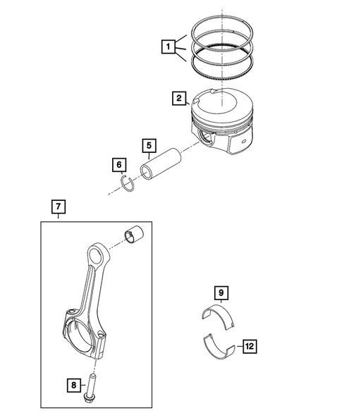Crankshaft, Piston, Drive Plate, Flywheel, and Damper for 2024 Dodge Hornet #1