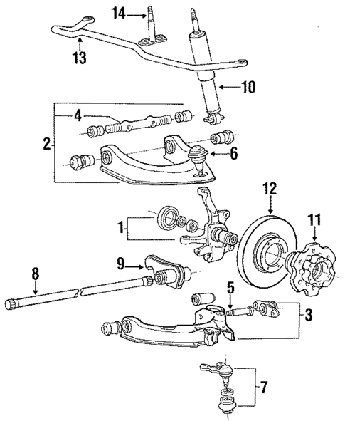 Stabilizer Bar & Components for 1990 Dodge Ram 50 #1