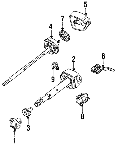 Steering Column Assembly for 1989 Chevrolet Corsica #1