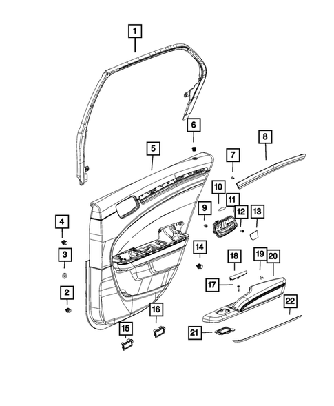 Door Trim Panels - Front and Rear for 2021 Chrysler 300 #0