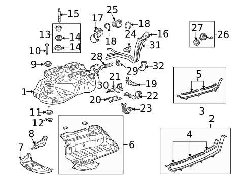 Fuel System Components for 2006 Toyota Highlander #1