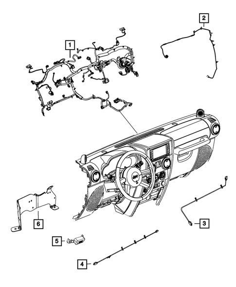 Wiring-Instrument Panel for 2017 Jeep Wrangler #0
