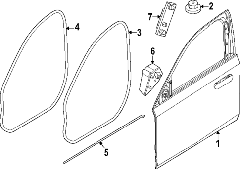 Door & Components for 2025 BMW 540i xDrive #1