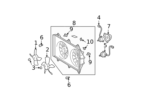 Cooling Fan for 2007 Toyota Highlander #0