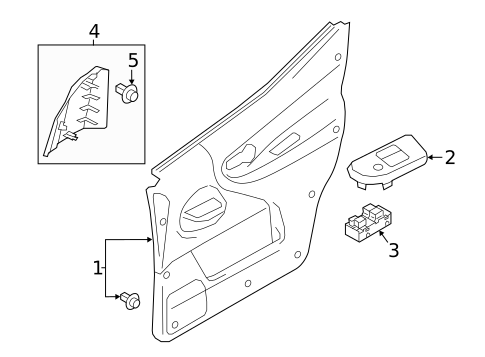 Interior Trim - Front Door for 2018 Chevrolet City Express #0
