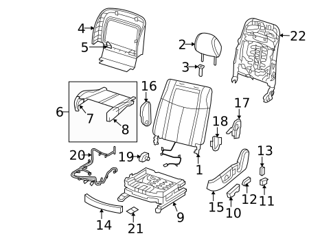 Driver Seat Components for 2009 Nissan Maxima #0