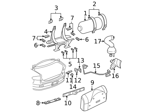 Fuel System Components for 2004 Chevrolet Cavalier #1