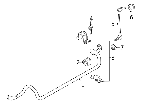 Stabilizer Bar & Components for 2018 Lincoln MKT #0