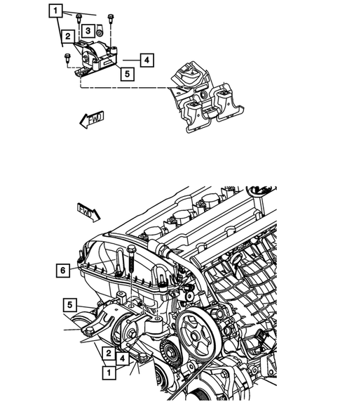 Engine Mounting for 2015 Jeep Patriot #2