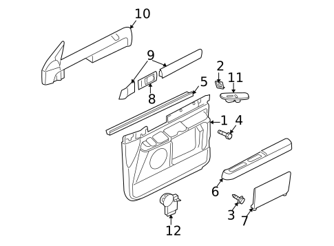 Interior Trim - Front Door for 2004 Lincoln Navigator #0