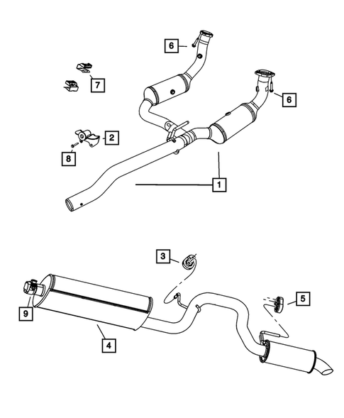Exhaust System for 2010 Jeep Liberty #0