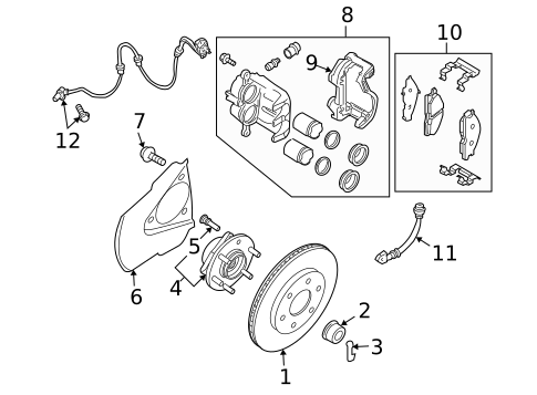 Front Brakes for 2009 Nissan Pathfinder #0