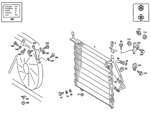 Refrigerant Line Arrangement for 1986 Mercedes-Benz 190E #0