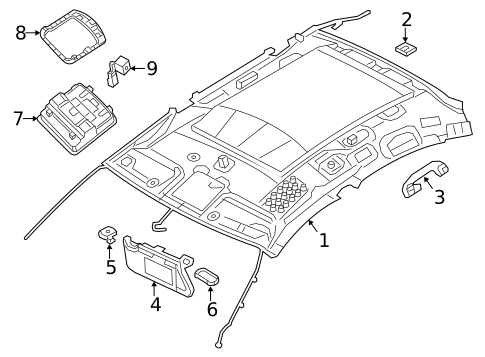 Interior Trim - Roof for 2017 Nissan Altima #1