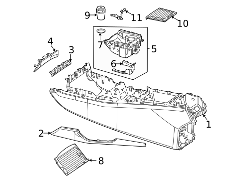 Console for 2021 Mercedes-Benz GLE 53 AMG® SUV #3