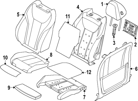 Passenger Seat Components for 2024 BMW i4 #2