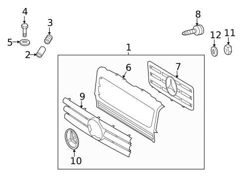 Grille & Components for 2009 Mercedes-Benz G55 AMG #0