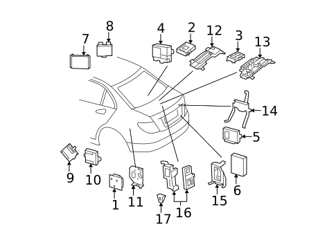 Control Components for 2007 Mercedes-Benz S600 #1