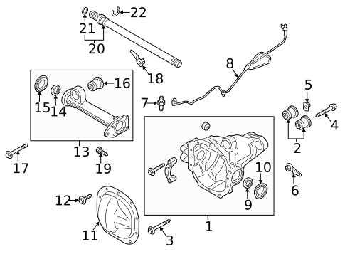Carrier & Components for 2018 Lincoln Navigator #1