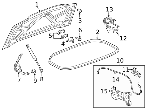 Trunk for 2014 Chevrolet Corvette #1