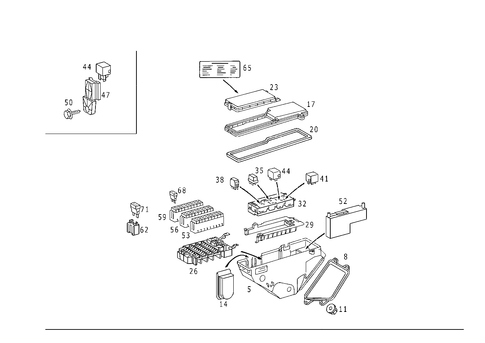 Fuse Box and Relay for 2002 Mercedes-Benz CLK430 #1