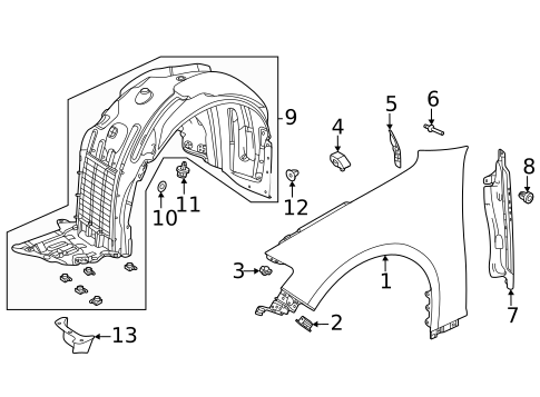 Fender & Components for 2023 Acura TLX #0