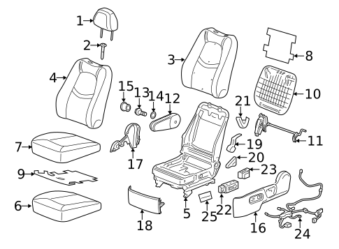 Front Seat Components for 2007 Chevrolet HHR #1