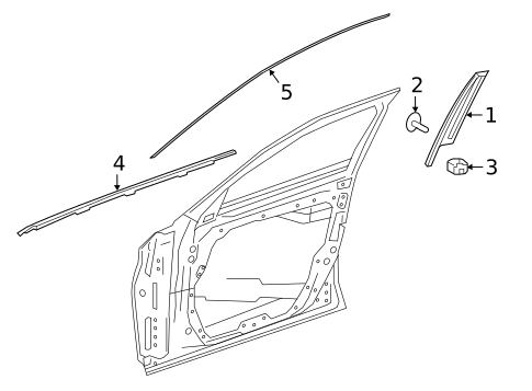 Exterior Trim - Front Door for 2018 Mercedes-Benz E43 AMG #0