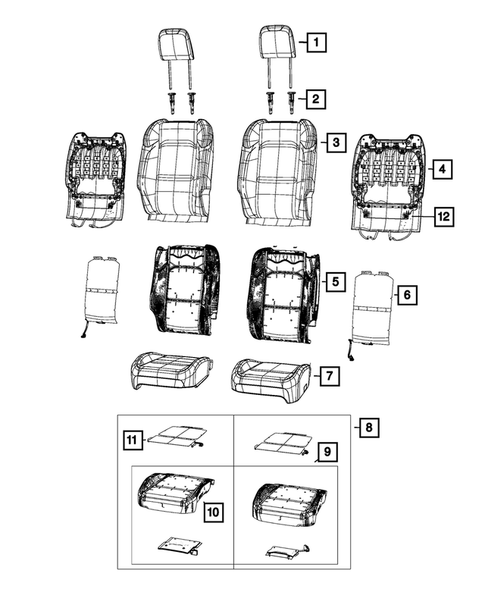 Front Seats - First Row for 2018 Jeep Wrangler #7