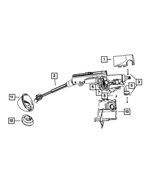 Steering Column and Intermediate Shaft for 2008 Dodge Caliber #0