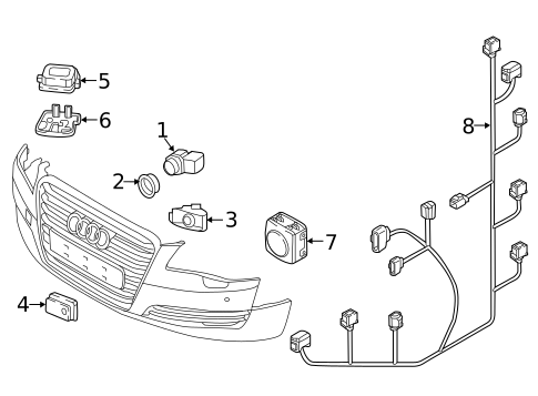 Bumper & Components - Front for 2016 Audi A8 Quattro #2