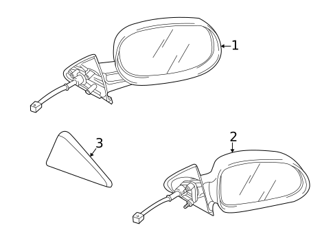 Outside Mirrors for 2000 Dodge Durango #0