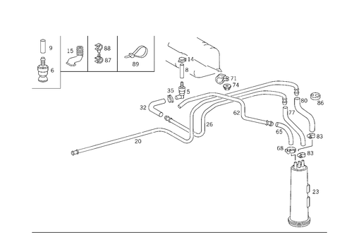 Closed Fuel-Evaporation-Control System for 1993 Mercedes-Benz 500SEL #0