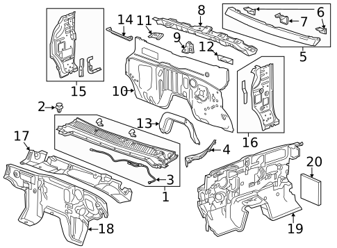 Cowl for 2019 Chevrolet Colorado #1