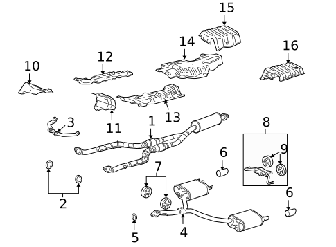 Exhaust Components for 2009 Lexus GS450h #0