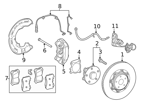 Front Brakes for 2019 Lexus LS500 #1