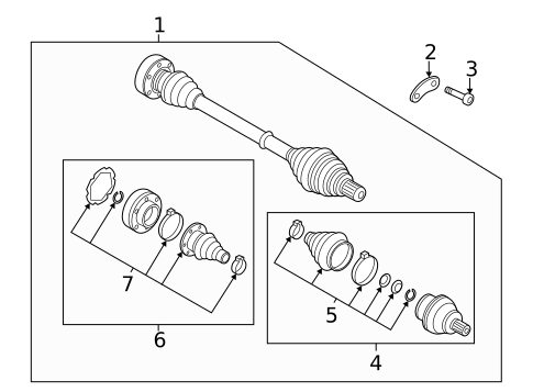 Drive Axles for 2015 Volkswagen Golf #7