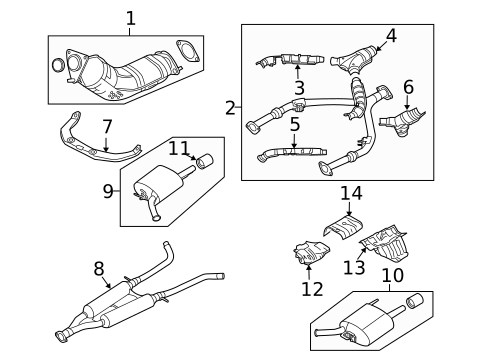 Exhaust Components for 2009 INFINITI M35 #0