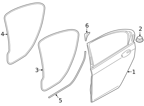 Door & Components for 2024 BMW 330i #15