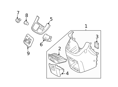 Instrument Panel Components for 2006 Kia Sedona #0