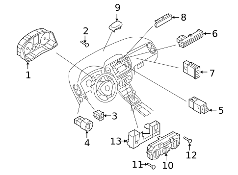 Instrument Panel for 2015 Volkswagen Tiguan #1