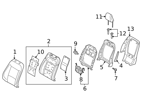 Passenger Seat Components for 2020 Ford Explorer #1