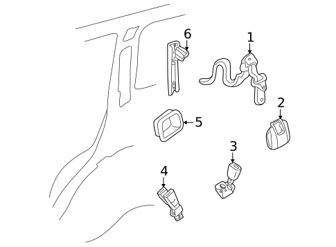 Rear Seat Belts for 2002 Jeep Grand Cherokee #0