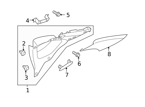 Interior Trim - Quarter Panels for 2007 Subaru Legacy #1