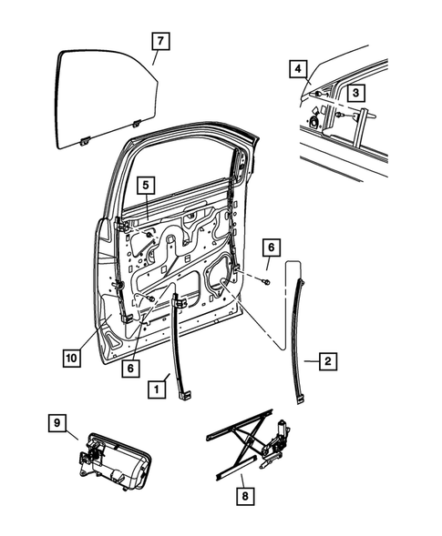 Front Door for 2007 Chrysler Aspen #1