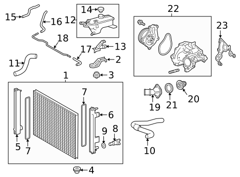 Radiator & Components for 2020 Lexus NX300h #0