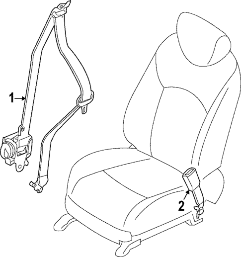 Second Row Seat Belts for 2025 INFINITI QX60 #1