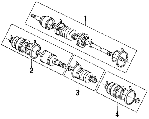 Axle Shaft & Joints for 1990 Isuzu Impulse #0