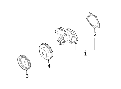 Water Pump for 1998 Mitsubishi Montero Sport #0